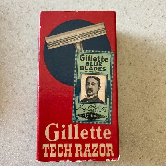 Gillette Tech Razor Vintage with Blue Blades NOS - Picture 4 of 15